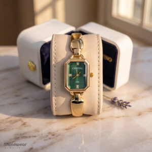 Green Dial Golden Ladies Watch